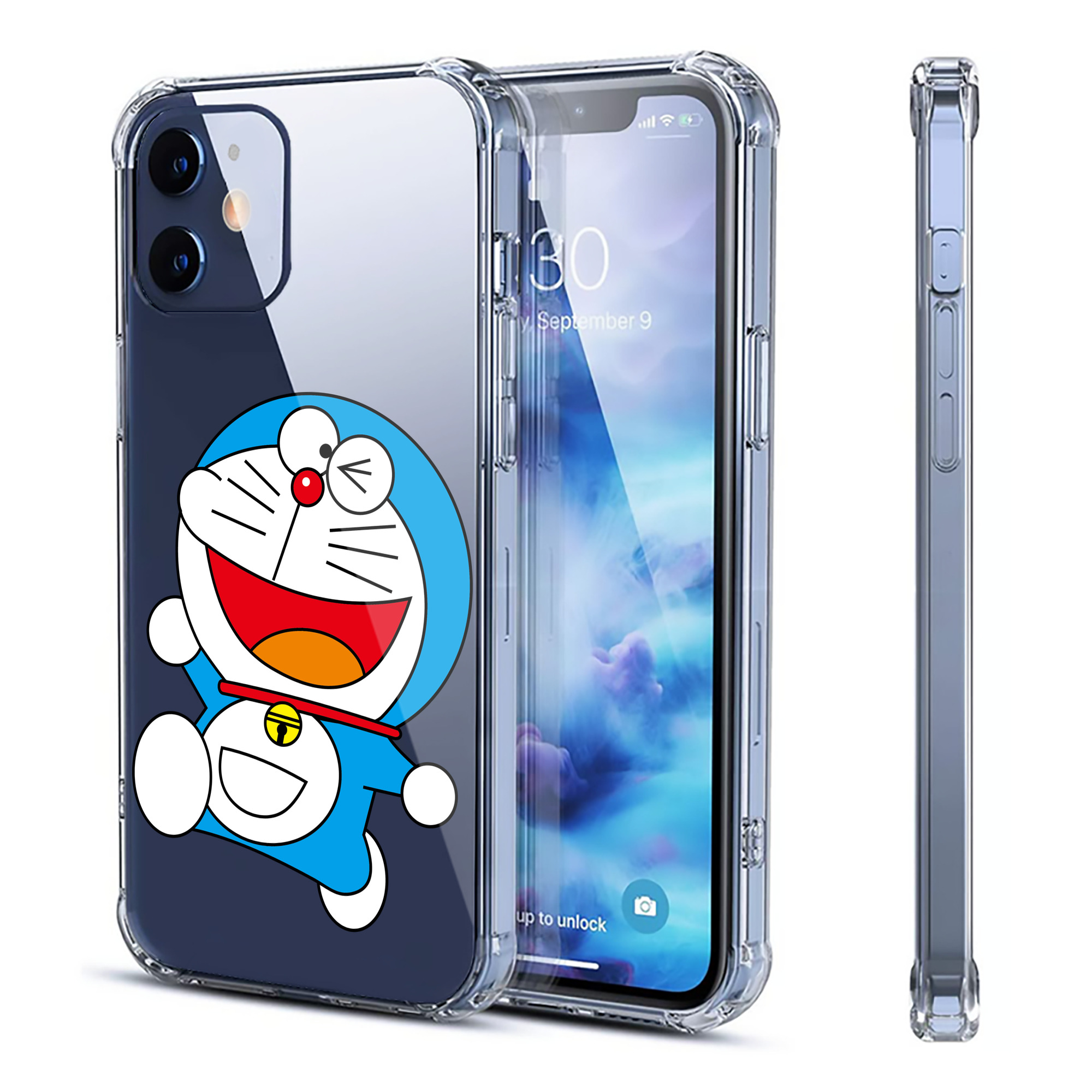 （画像用） ドラえもん Doraemon 【iPhone 12シリーズ対応】透明スマホケース（クリアソフトケース）